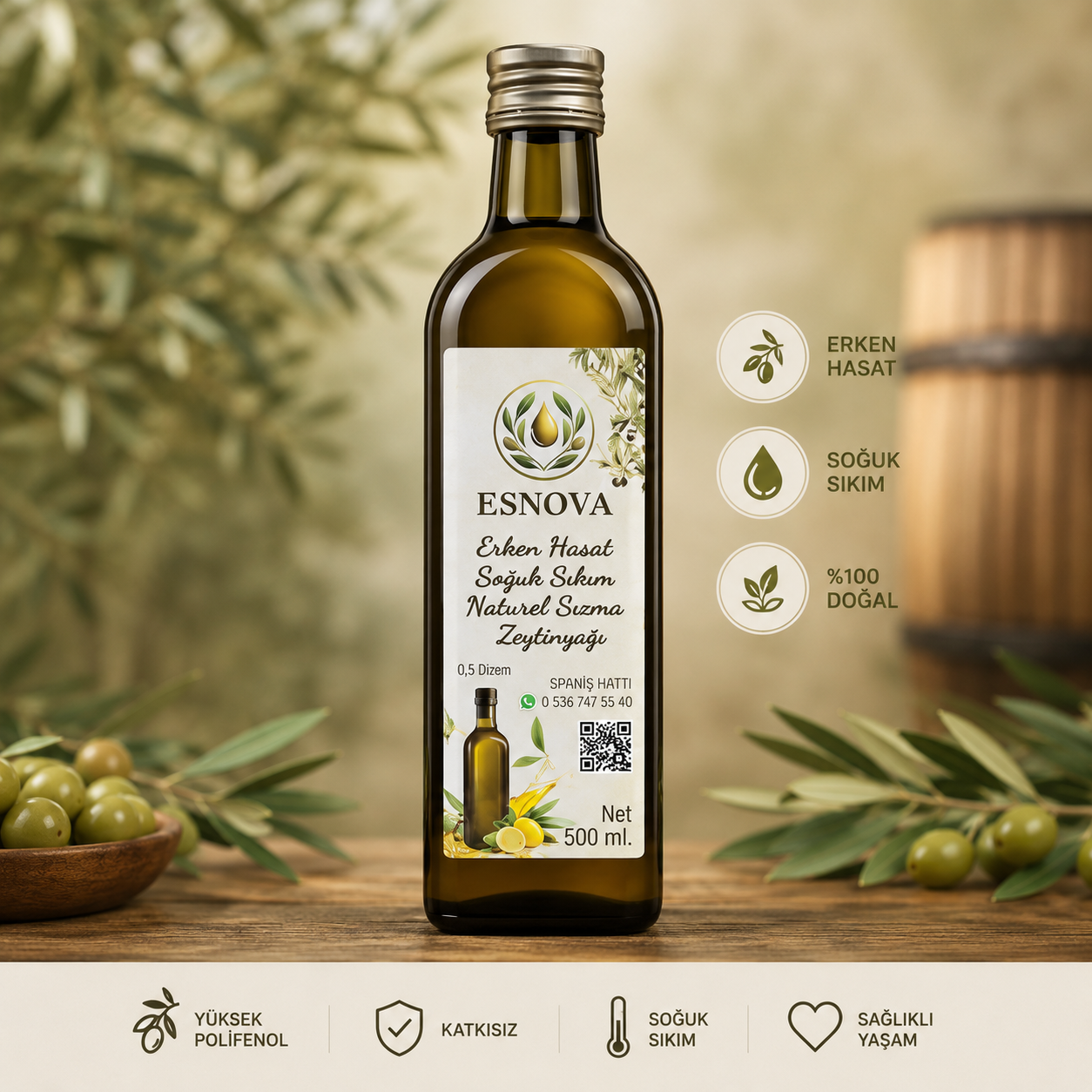 500 ml Erken Hasat Soğuk Sıkım